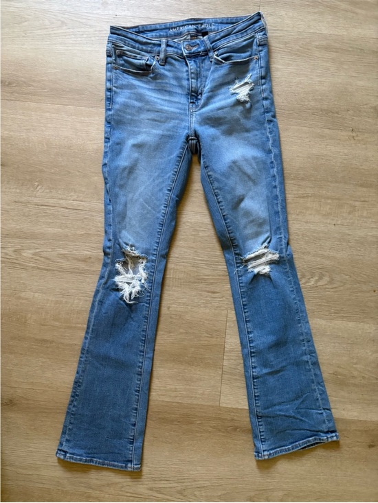 American Eagle Outfitters Denim - American Eagle Outfitters Blue Distressed Flare Jeans